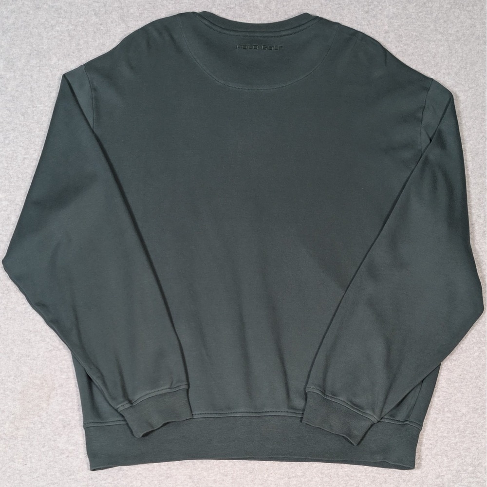 Vtg Polo Golf Ralph Lauren Pima Cotton Sweatshirt Mens Large Green Crewneck - Picture 2 of 7